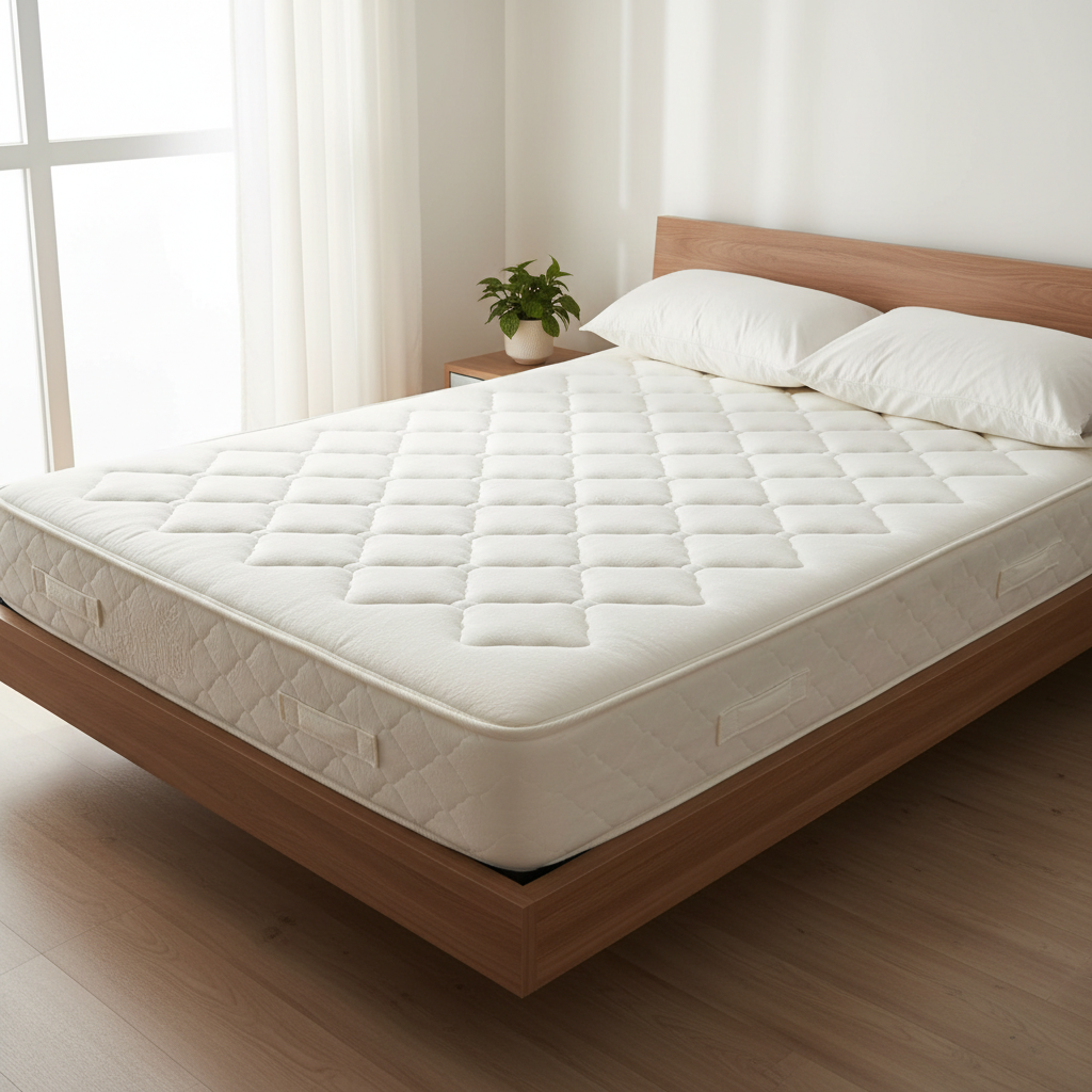 Pristine white mattress completely clean after professional steam cleaning